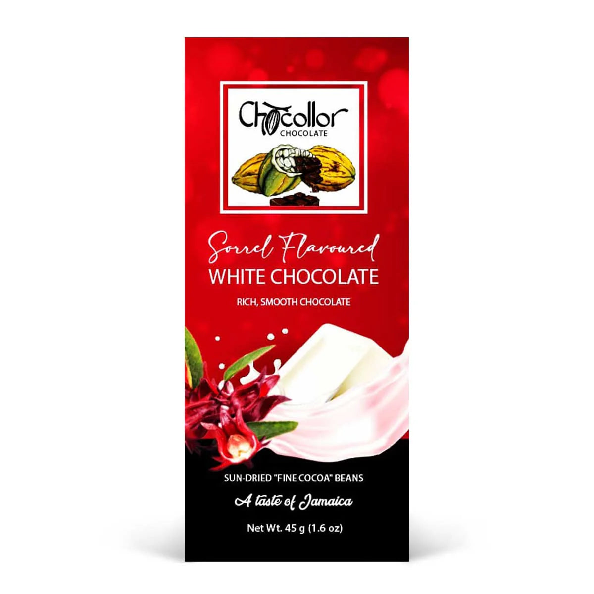 Chocollor Chocolate Sorrel Flavoured White Chocolate Bar